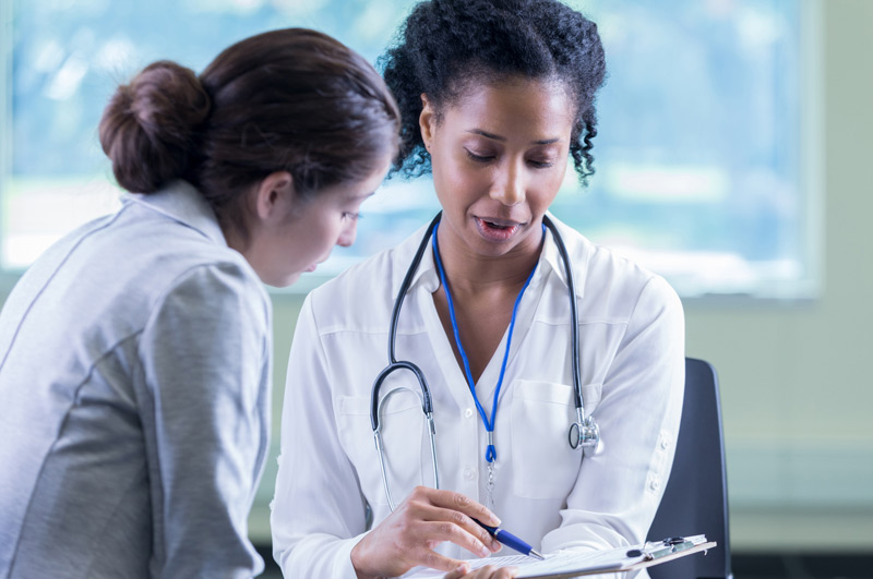 Doctor-explaining-native-tissue-prolapse-repair